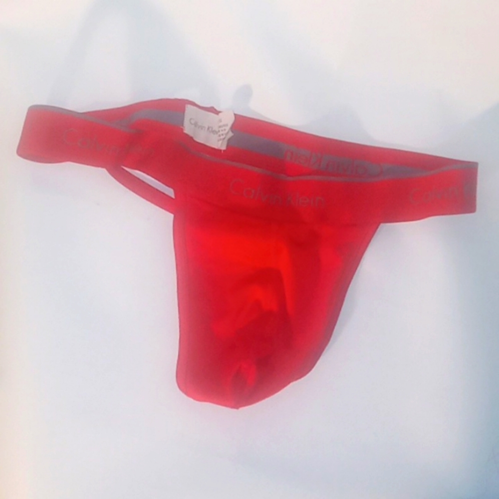 Y back calvin Klein thong red and grey large